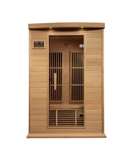 Maxxus K-Series 2-Person Near Zero EMF FAR Infrared Sauna – Hemlock