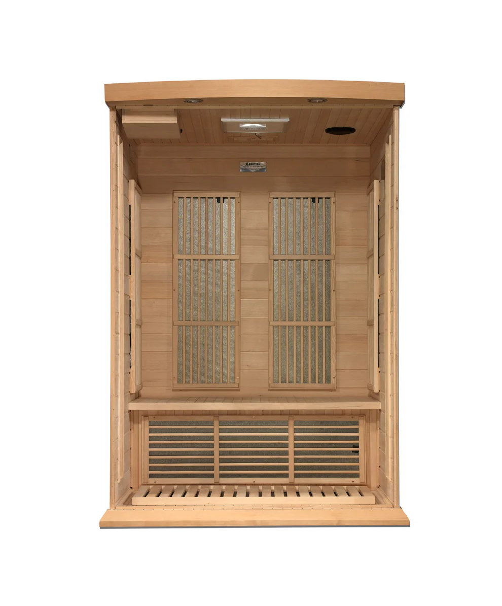 Maxxus K-Series 2-Person Near Zero EMF FAR Infrared Sauna – Hemlock