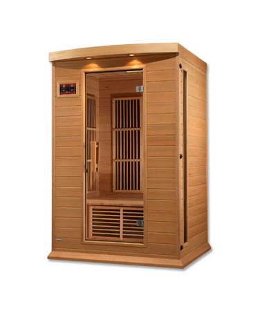 Golden Designs Saunas Maxxus 2-Person Near Zero EMF (Under 3MG) FAR Infrared Sauna (Canadian Red Cedar)-MX-K206-01-ZF CED
