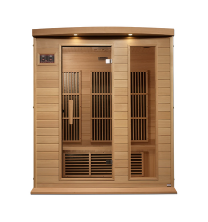 Maxxus K-Series 3-Person Near Zero EMF FAR Infrared Sauna – Hemlock
