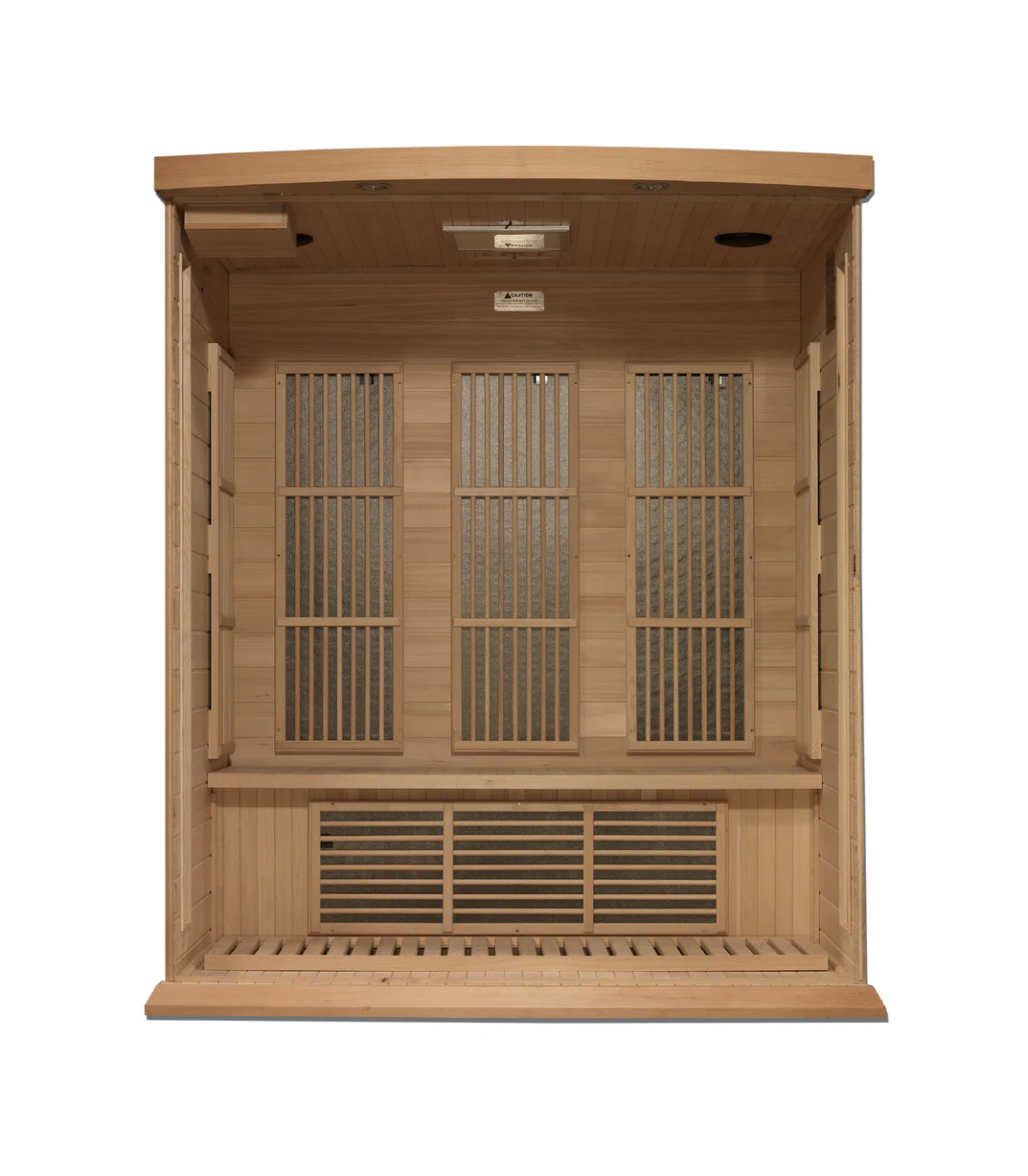 Maxxus K-Series 3-Person Near Zero EMF FAR Infrared Sauna – Hemlock