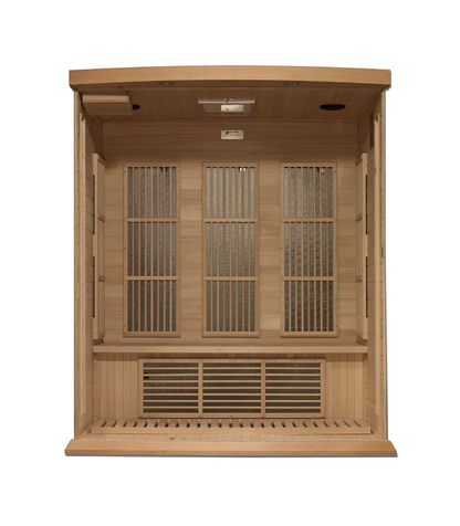 Maxxus K-Series 3-Person Near Zero EMF FAR Infrared Sauna – Hemlock