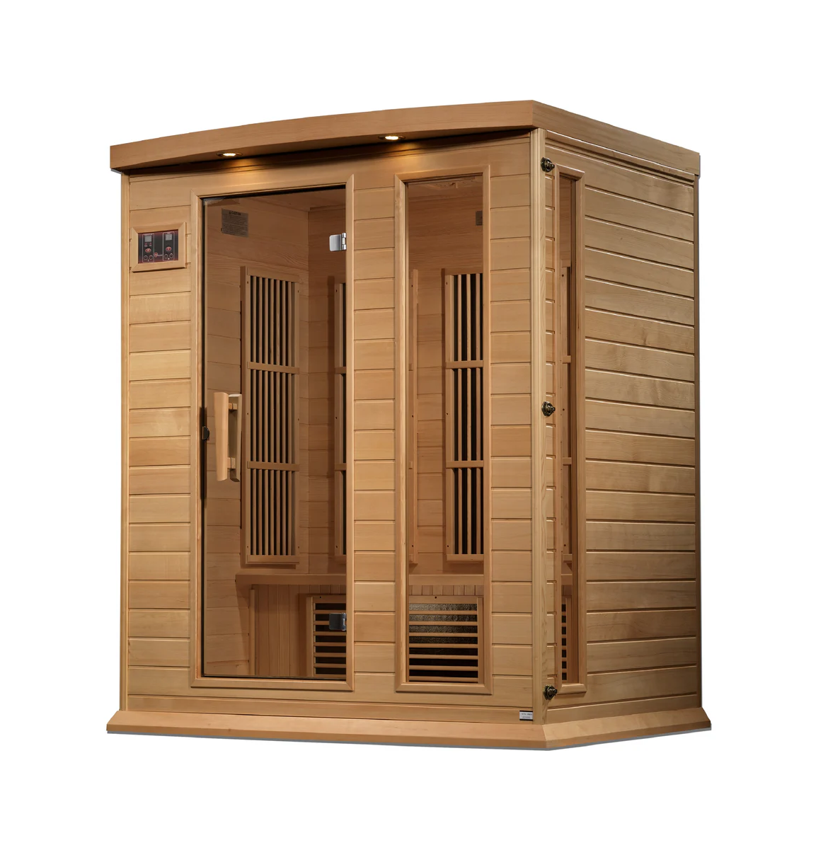 Maxxus K-Series 3-Person Near Zero EMF FAR Infrared Sauna – Hemlock