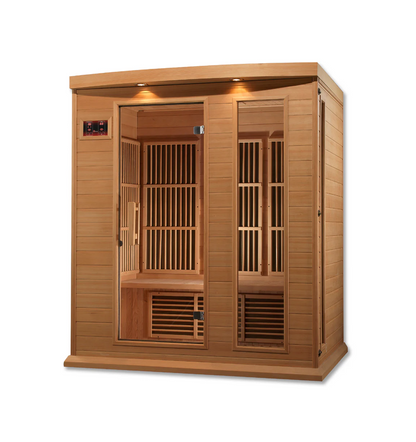 Maxxus K-Series 3-Person Low EMF FAR Infrared Sauna – Hemlock