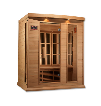 Maxxus K-Series 3-Person Low EMF FAR Infrared Sauna – Hemlock