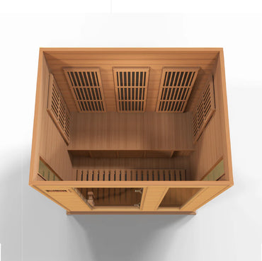 Golden Designs Saunas Maxxus 3-Person Near Zero EMF (Under 3MG) FAR Infrared Sauna (Canadian Red Cedar)-MX-K306-01-ZF CED