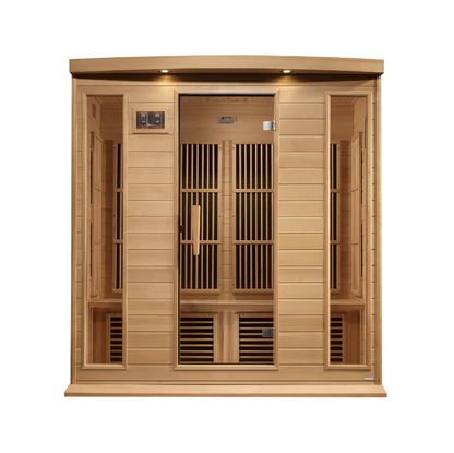 Maxxus K-Series 4-Person Near Zero EMF FAR Infrared Sauna – Hemlock