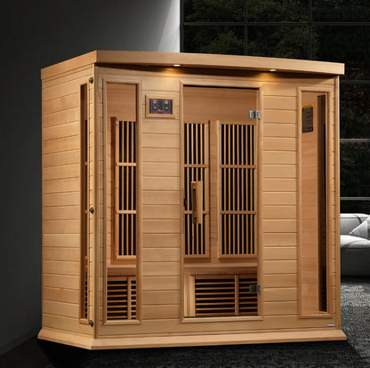 Maxxus K-Series 4-Person Near Zero EMF FAR Infrared Sauna – Hemlock