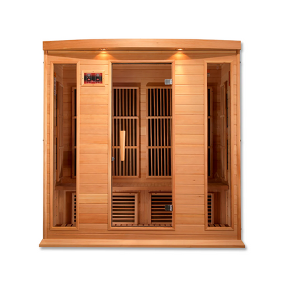 Maxxus K-Series 4-Person Low EMF FAR Infrared Sauna – Hemlock