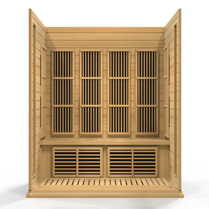 Maxxus K-Series 4-Person Low EMF FAR Infrared Sauna – Hemlock