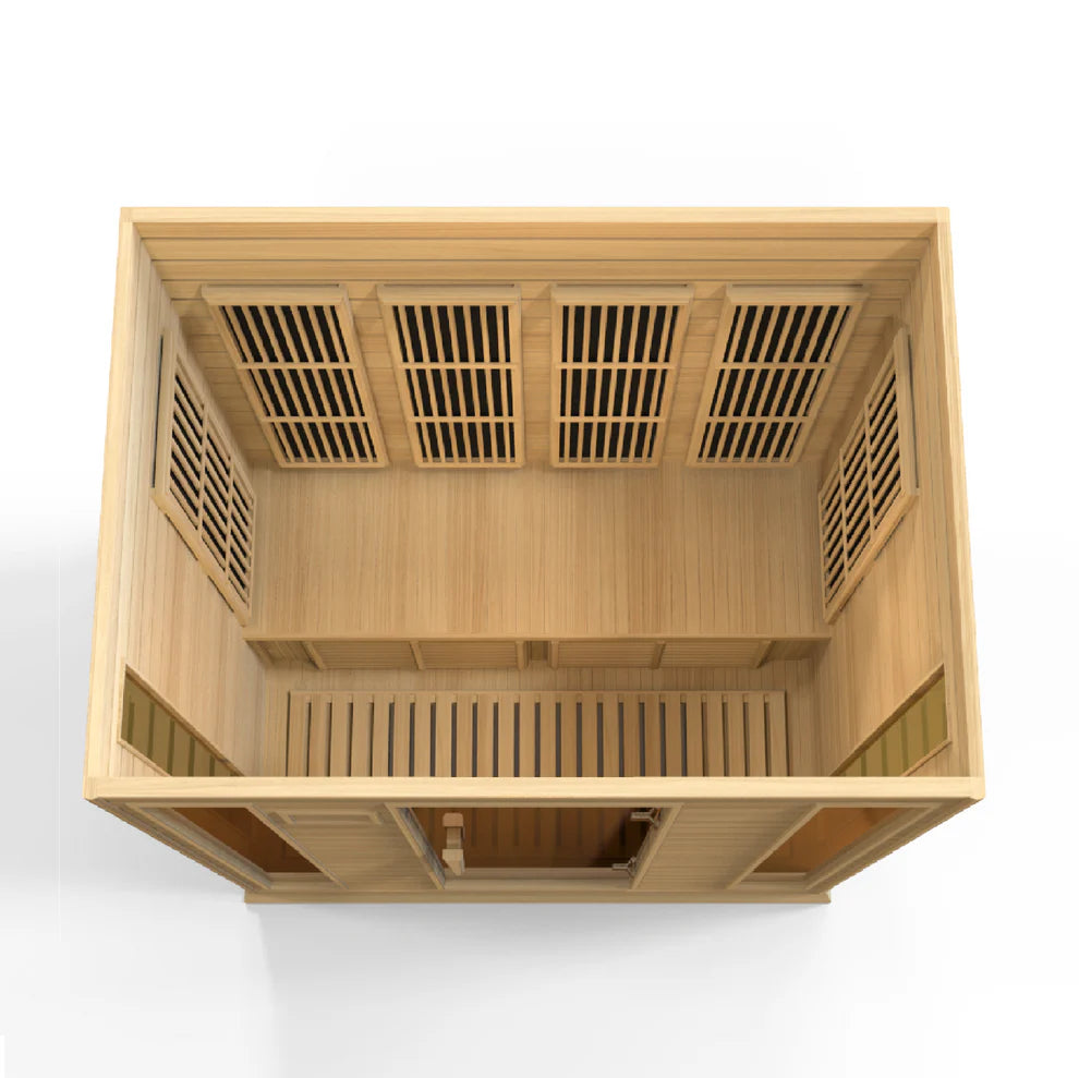 Maxxus K-Series 4-Person Low EMF FAR Infrared Sauna – Hemlock