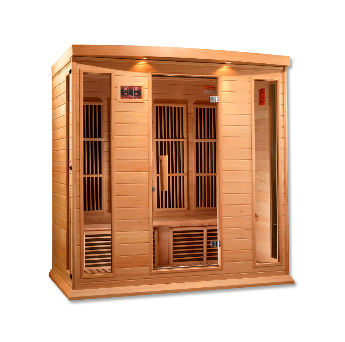 Maxxus K-Series 4-Person Low EMF FAR Infrared Sauna – Hemlock
