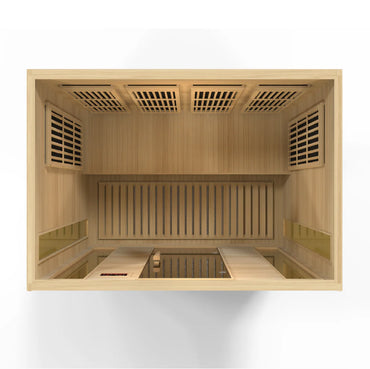 Golden Designs Saunas Maxxus 4-Person Near Zero EMF (Under 3MG) FAR Infrared Sauna (Canadian Hemlock)-MX-K406-01-ZF