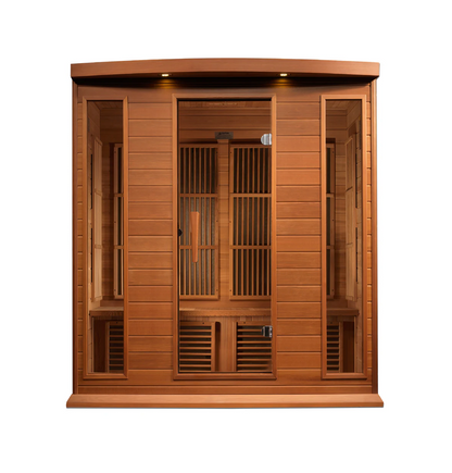 Maxxus 4-Person Near Zero EMF FAR Infrared Sauna – Red Cedar