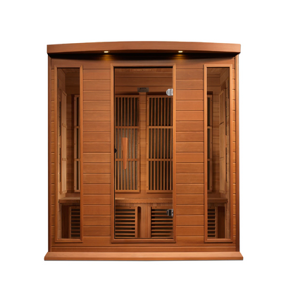 Maxxus 4-Person Low EMF FAR Infrared Sauna – Red Cedar