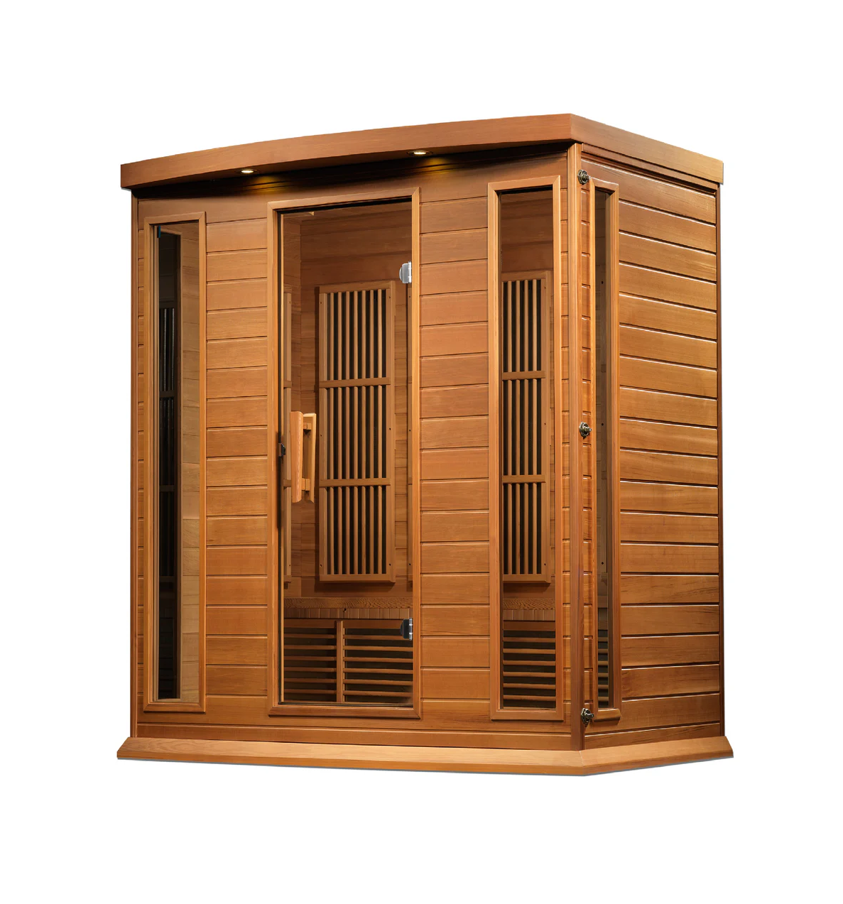Maxxus 4-Person Near Zero EMF FAR Infrared Sauna – Red Cedar