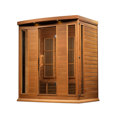 Maxxus 4-Person Low EMF FAR Infrared Sauna – Red Cedar
