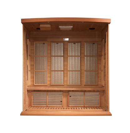 Maxxus 4-Person Near Zero EMF FAR Infrared Sauna – Red Cedar