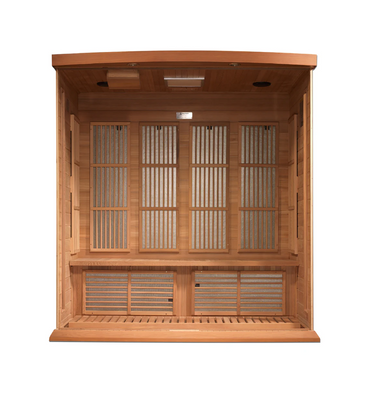 Golden Designs Saunas Maxxus 4-Person Near Zero EMF (Under 3MG) FAR Infrared Sauna (Canadian Red Cedar)-MX-K406-01-ZF CED
