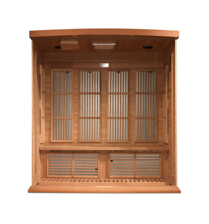 Maxxus 4-Person Low EMF FAR Infrared Sauna – Red Cedar