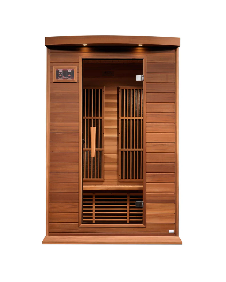 Maxxus 2-Person Near Zero EMF FAR Infrared Sauna – Red Cedar