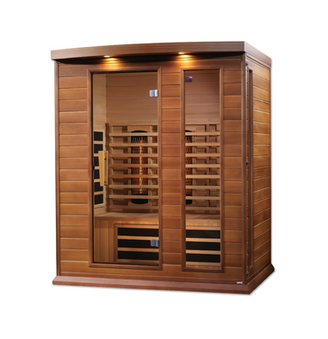 Golden Designs Saunas Maxxus 3-Person Full Spectrum Near Zero EMF (Under 3MG) FAR Infrared Sauna (Canadian Red Cedar)-MX-M306-01-FS CED