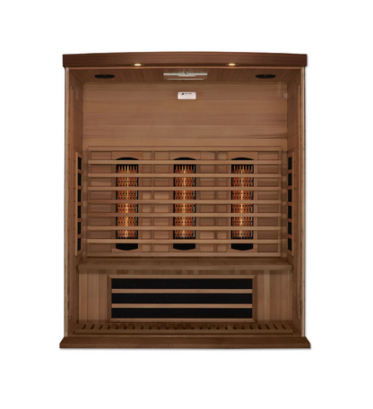 Maxxus 3-Person Full Spectrum Near Zero EMF FAR Infrared Sauna – Red Cedar