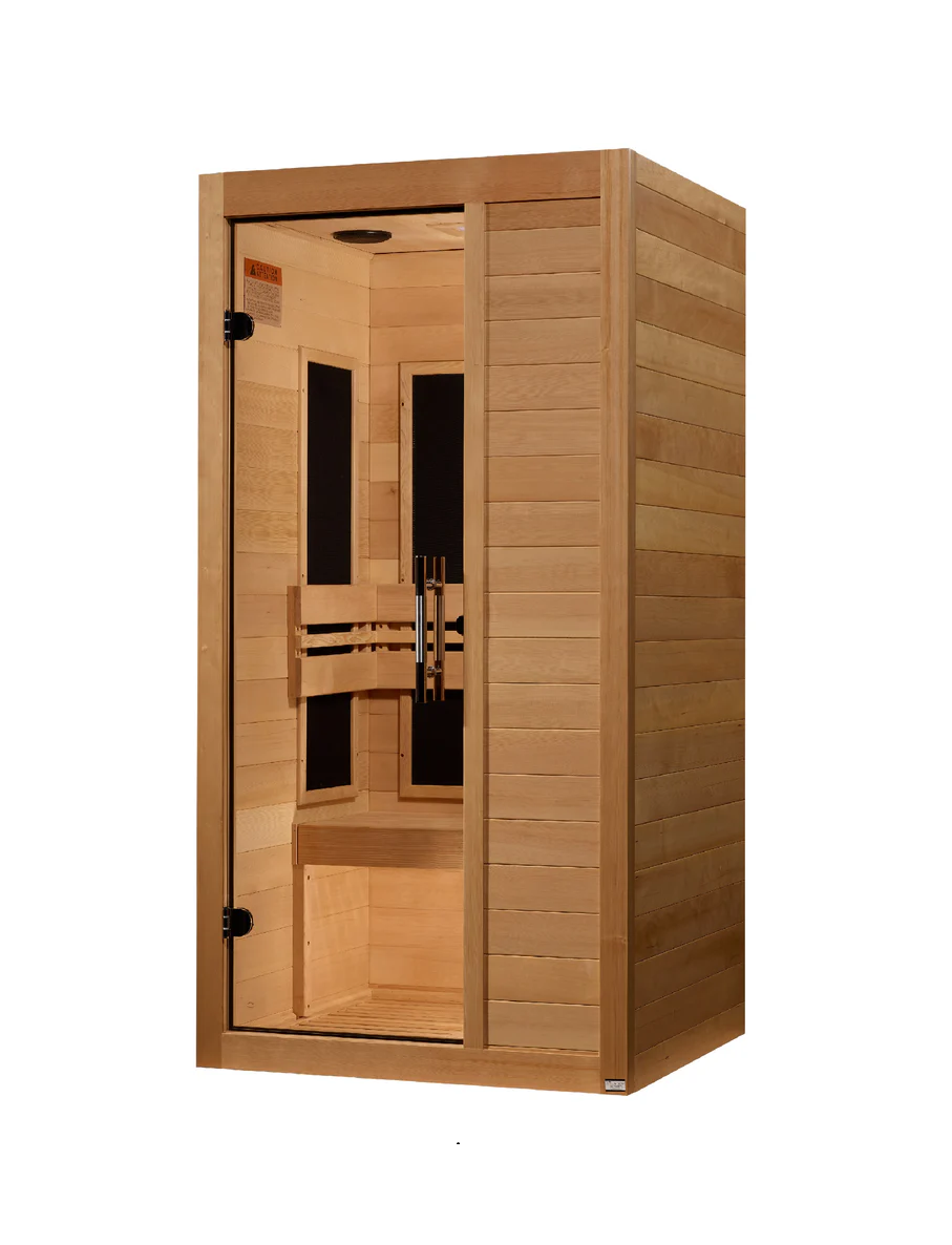 Maxxus S-Line Yoga 1-Person Low EMF FAR Infrared Sauna – Hemlock