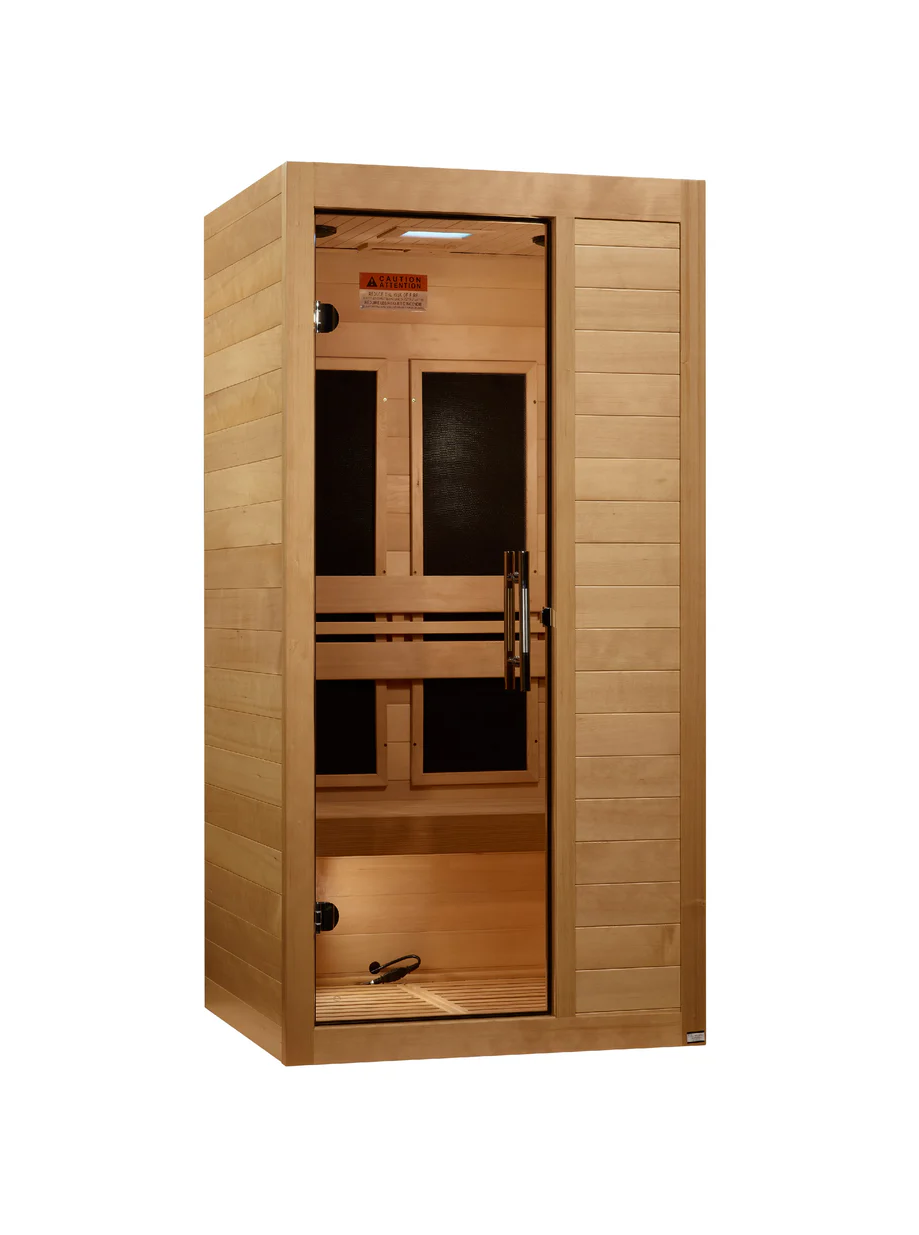Maxxus S-Line Yoga 1-Person Low EMF FAR Infrared Sauna – Hemlock