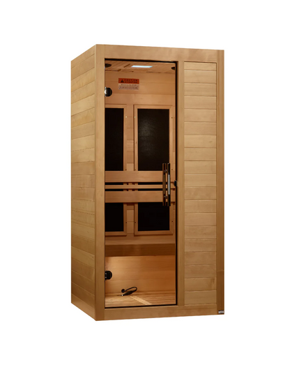 Maxxus S-Line Yoga 1-Person Ultra Low EMF FAR Infrared Sauna – Hemlock