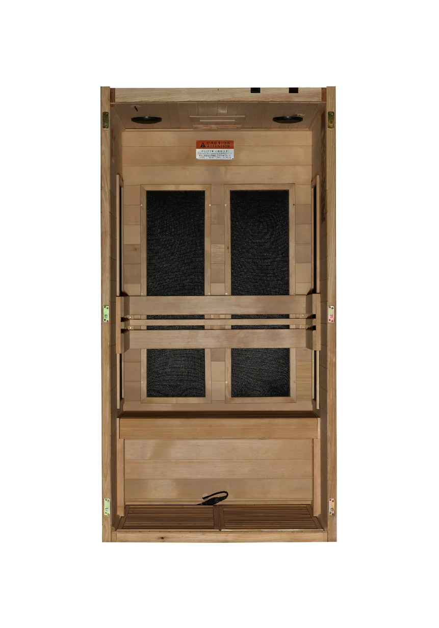 Maxxus S-Line Yoga 1-Person Low EMF FAR Infrared Sauna – Hemlock