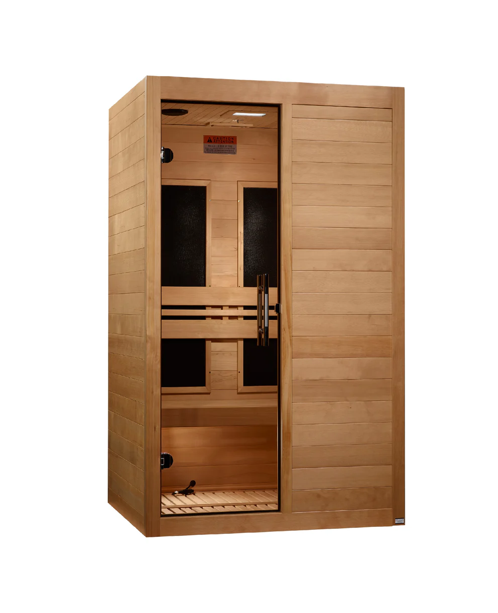 Maxxus S-Line Yoga 2-Person Low EMF FAR Infrared Sauna – Hemlock