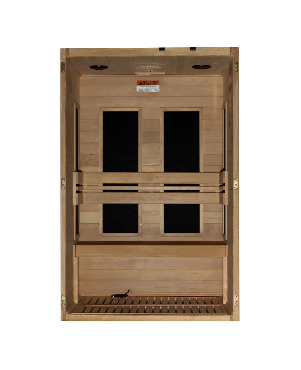Maxxus S-Line Yoga 2-Person Ultra Low EMF FAR Infrared Sauna – Hemlock