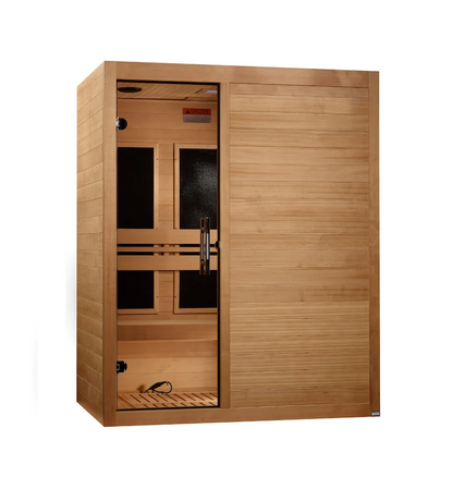 Maxxus S-Line Yoga 3-Person Ultra Low EMF FAR Infrared Sauna – Hemlock
