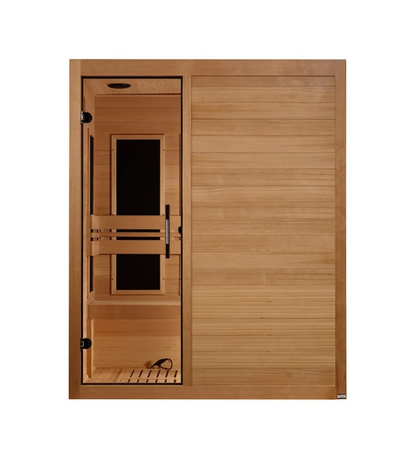 Maxxus S-Line Yoga 3-Person Ultra Low EMF FAR Infrared Sauna – Hemlock