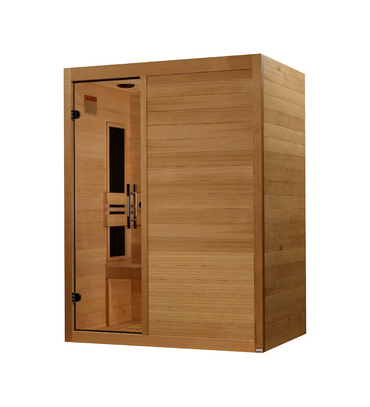 Golden Designs Saunas Maxxus S-Line Yoga 3-Person Full Spectrum Near Zero EMF (Under 3MG) FAR Infrared Sauna (Canadian Hemlock)-MX-S306-01-FS-PC