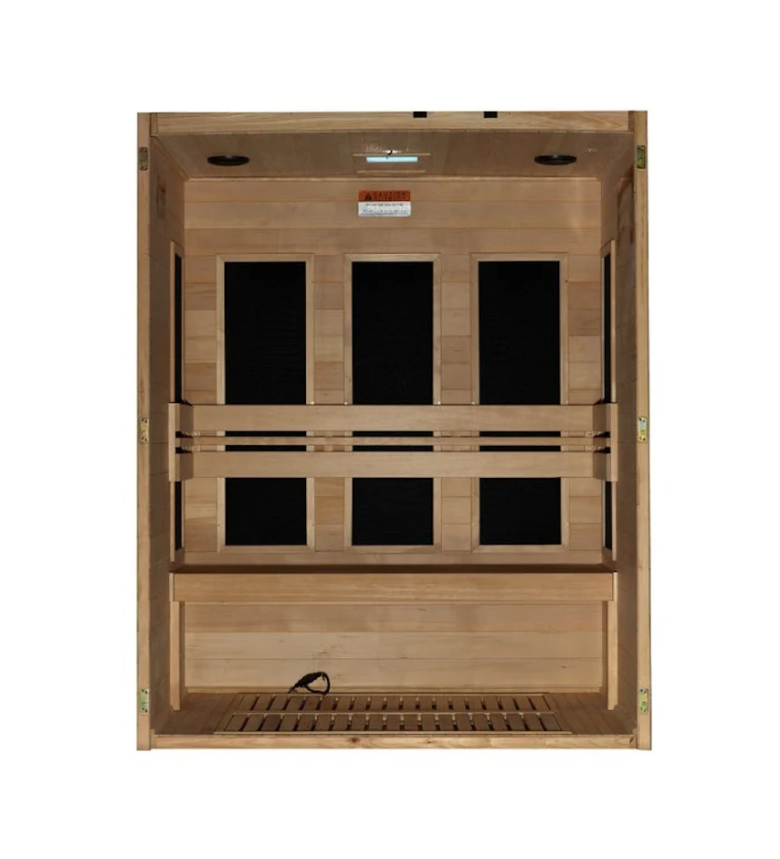 Maxxus S-Line Yoga 3-Person Ultra Low EMF FAR Infrared Sauna – Hemlock