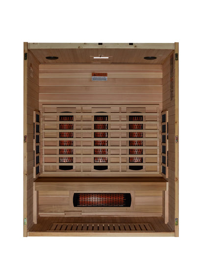 Maxxus S-Line Yoga 3-Person Full Spectrum Near Zero EMF FAR Infrared Sauna – Pacific Cedar