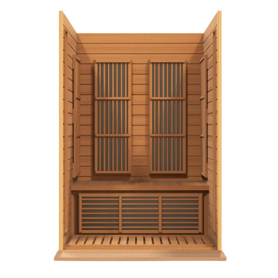 Maxxus 2-Person Low EMF FAR Infrared Sauna – Red Cedar