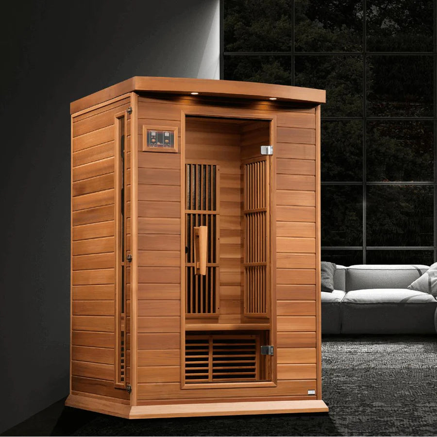 Maxxus 2-Person Low EMF FAR Infrared Sauna – Red Cedar
