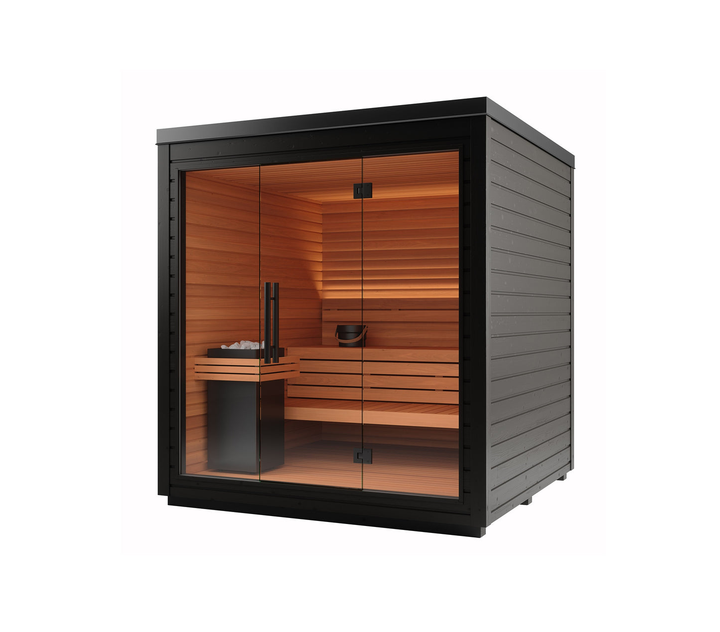 Auroom Mira L Cabin Sauna Kit BLACK