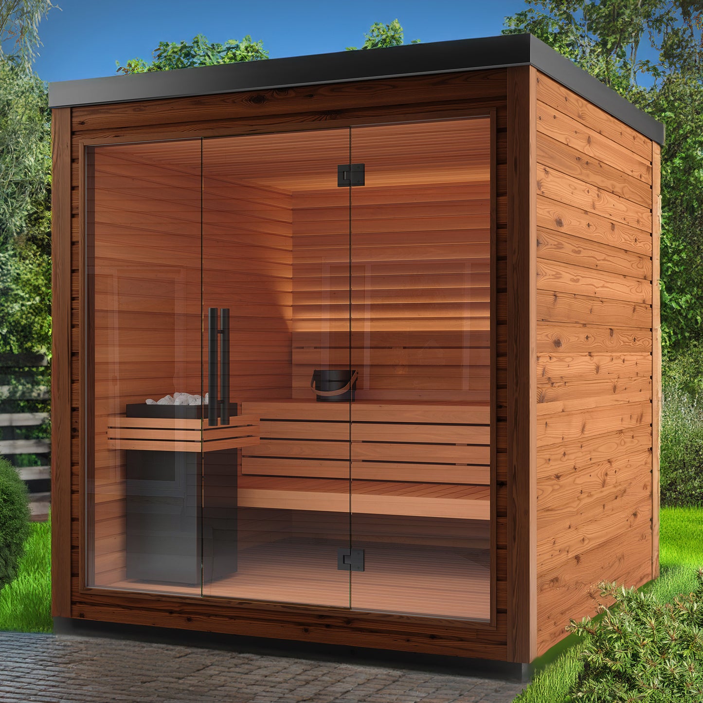 Auroom Mira L Cabin Sauna Kit, Up to 5-persons