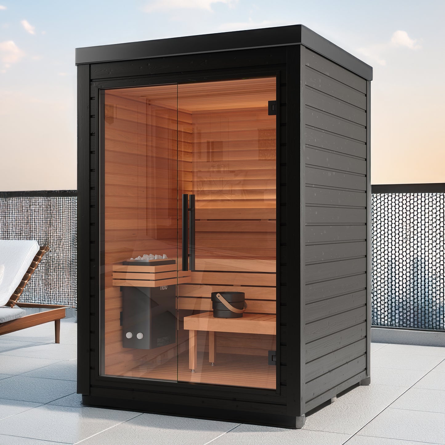 Auroom Mira S Cabin Sauna Kit BLACK