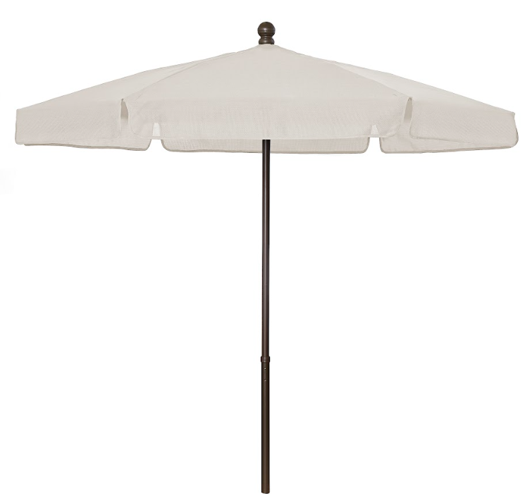 FiberBuilt Garden Umbrella with Push Up & Pin Lift, 7.5 Foot Burgundy Canopy and Champagne Bronze Pole - 7GPUCB-Burgundy