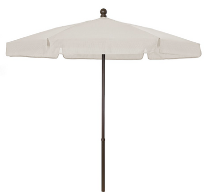 FiberBuilt Garden Umbrella with Push Up & Pin Lift, 7.5 Foot Burgundy Canopy and Champagne Bronze Pole - 7GPUCB-Burgundy