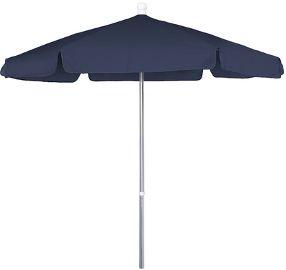 FiberBuilt Garden Umbrella with Push Up & Pin Lift, 7.5 Foot Forest Green Canopy and Bright Aluminum Pole - 7GPUA-Forest Green