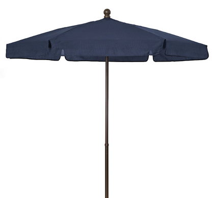 FiberBuilt Garden Umbrella with Push Up & Pin Lift, 7.5 Foot Burgundy Canopy and Champagne Bronze Pole - 7GPUCB-Burgundy