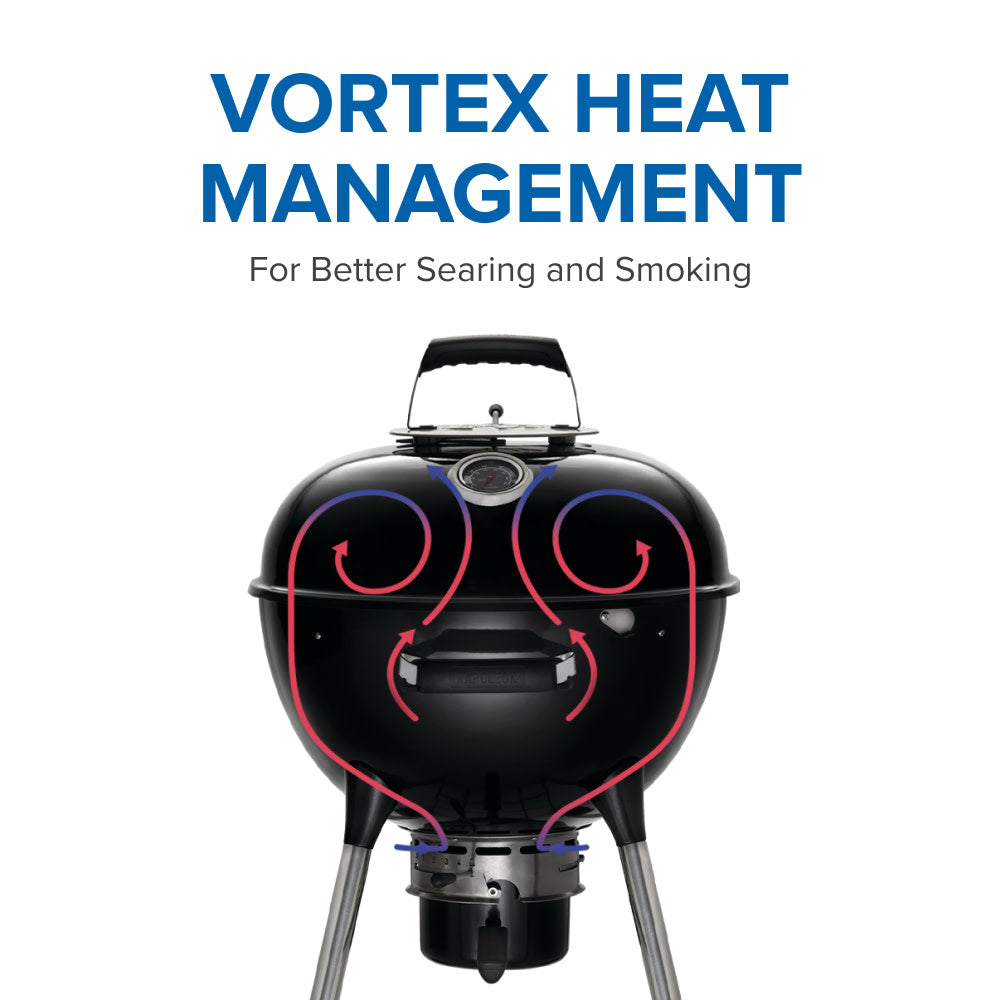 Napoleon NK18 Charcoal Kettle Grill, Black - NK18K-LEG-3