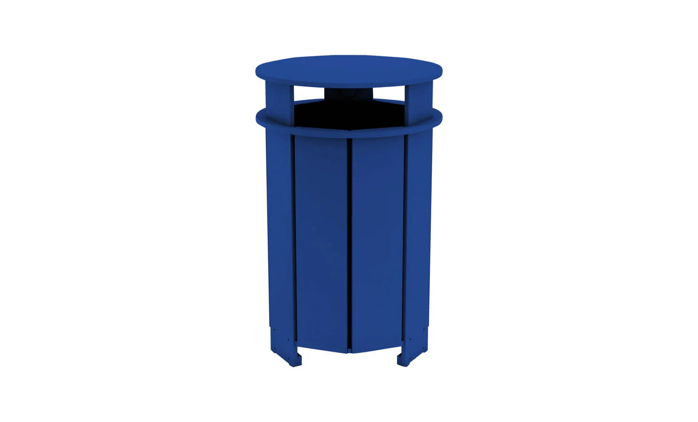 Ledge Lounger Mainstay Round Trash Bin (Available in 8 Resin Colors) - LL-MS-ITB-RD-WH