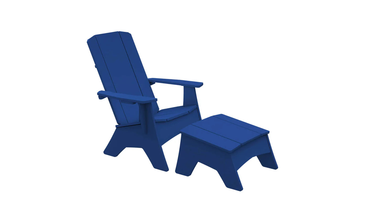 Ledge Lounger Mainstay Adirondack Ottoman (Available in 7 Resin Colors) - LL-MS-AO-GRY